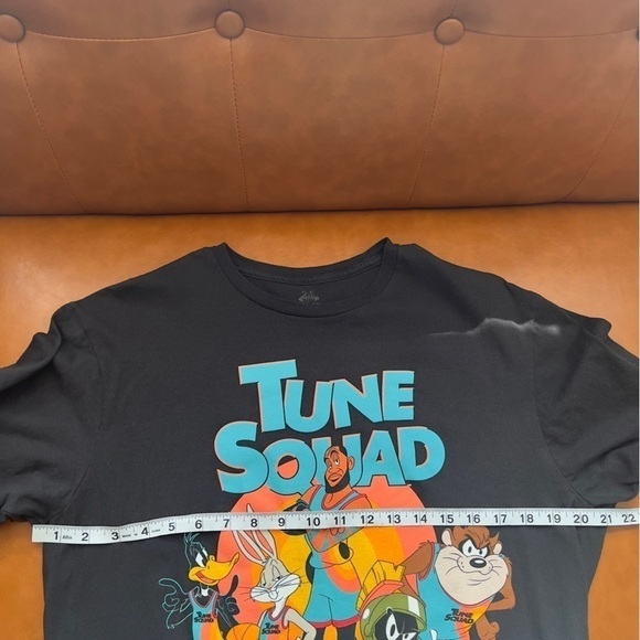 Space Jam Men's Tune Squad Cotton Graphic T-Shirt Black Short Sleeve Tee Size L - Picture 4 of 5